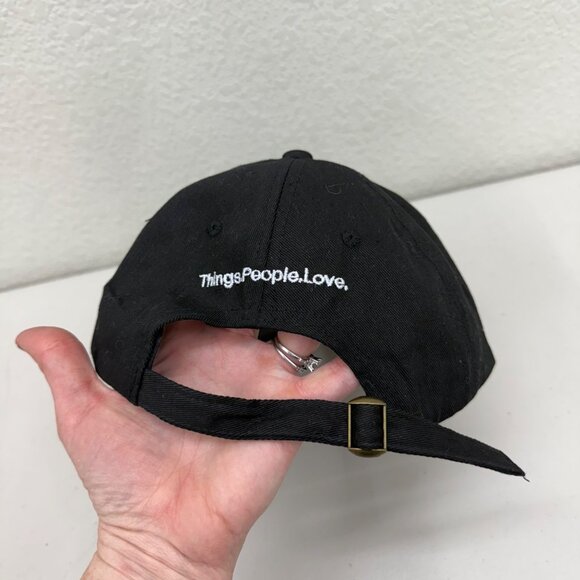 eBay Black Embroidered Adjustable Strapback Dad Baseball Hat Cap Adult OS - Picture 3 of 4